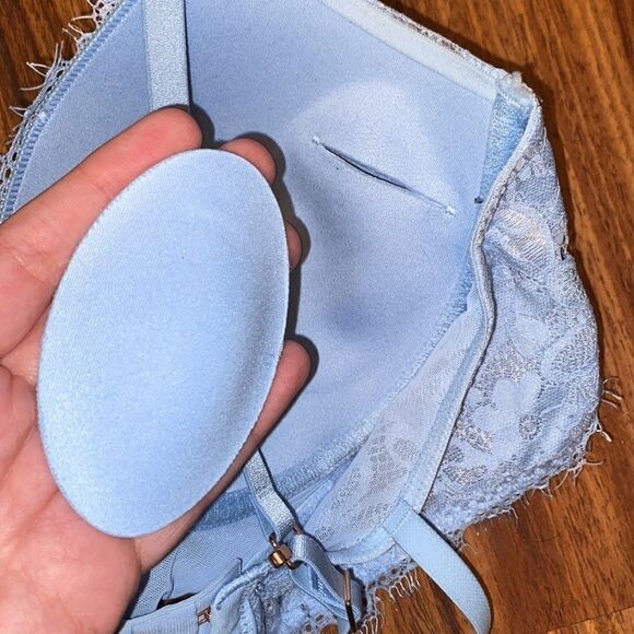 Aerie Blue Lace Push-Up Bra - Picture 6 of 7